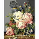 DIY Unframed Digital Oil Painting by Numbers Handwork Gift Set of Floral Fl H1H1