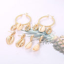 3pairs/set Bohemia Shell Dangle Ear Stud Women Drop Earrings Beach Jewelry