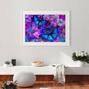 Butterfly Flower 5D DIY Full Round Diamond Painting Mosaic Beadwork 40x30cm