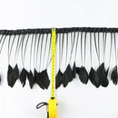 15-20cm Black Feather Fringe Trim Sewing Edge Crafts Garment Decors 2m