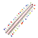 2pcs 1 Yd Fashion Pompom Beads Fringe Tassel Braid Jacquard Ribbons 55/60mm