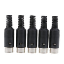 5-Pin Male Female Plug Solder Connector with Plastic Handle Adapter