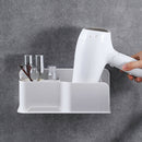 Hair Dryer Holder Wall Mounted Comb Shaver Storage Rack Cosmetic Organizer