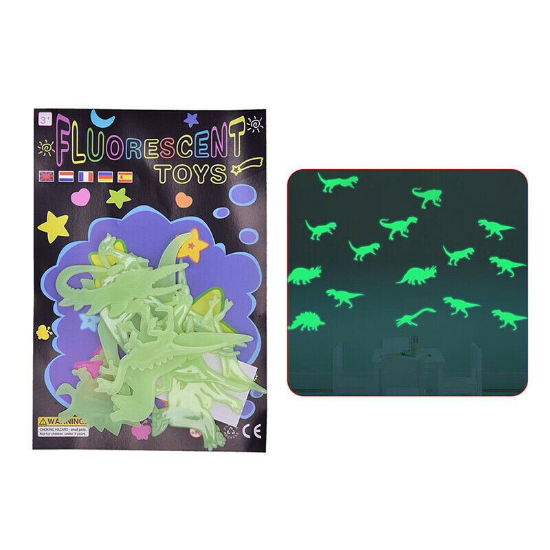 9PCS Luminous Stickers Toys Glow Luminous Fluorescent Wall Stickers Home Dec Cy