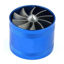 Car Supercharger Turbine Turbo Saver Fan Charger Air Filter Intake Fuel Gas JHU