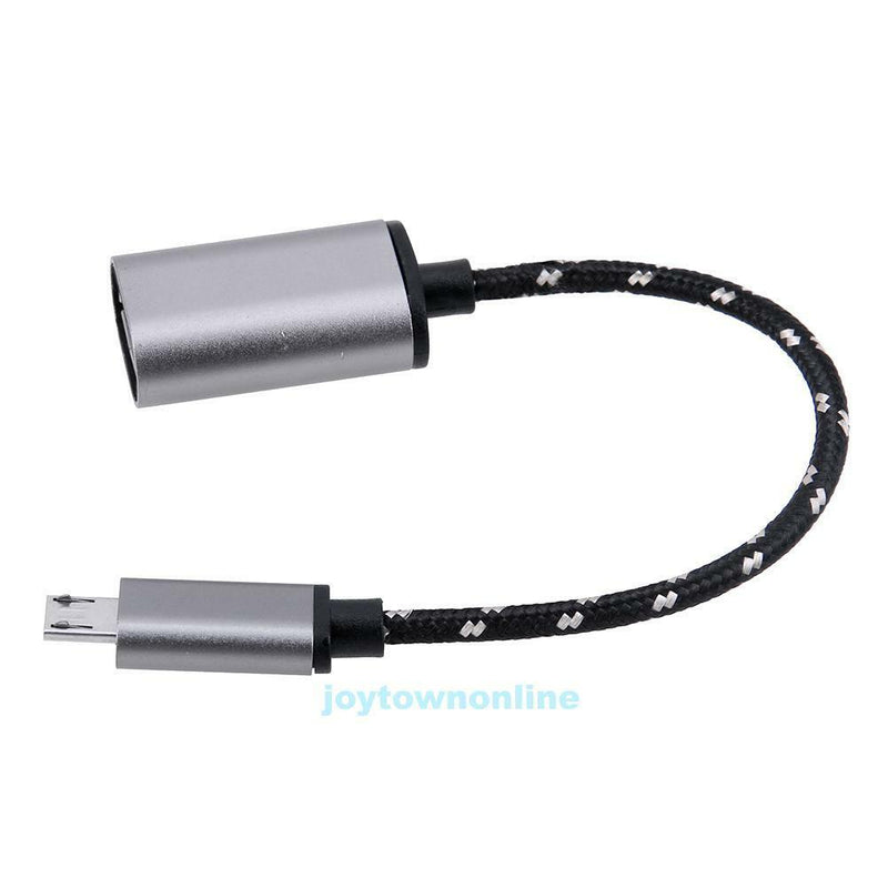 Braided Micro USB Male to USB Female OTG Adapter Cable for Android Smart Phone