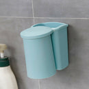 Blue Magnetic Bathroom Set Suction Cup Toothbrush Holder with Wash Cup HangiL2B6