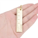 Brass Portable Key Ring Tool EDC Ruler Copper Mini Pocket Tool Gift Outdoors FT