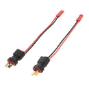 2pcs Deans T Male to Female Connector Adapter with Male JST Lead Wire 5 inch