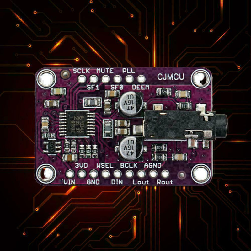 For CJMCU-1334 UDA1334A I2S Audio Stereo Decoder Module 3.3V-5V Boa Z7D6 X9 H6S9