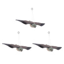 3 Realistic Plastic  Decoy Bird Pigeon Crow Scarer Scarecrow Garden Tree