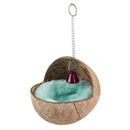 Bird Nest Hanging Natural Coconut Shell Birds House Hut Breeding Nesting Bi