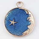 Lots 8Pcs Moon/Star/Planet Enamel Charm Pendant For DIY Nacklace Bracelet Craft