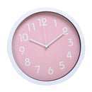 25cm Super Quite Clock Non Ticking Quartz Wall Clock Home Decor Pink