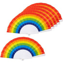 Rainbow Fans-Pack Of 6-Rainbow Party Supplies For Rainbow-Themed Parties An