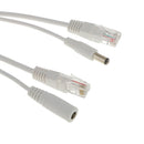 10Pack Power Over Ethernet PoE Adapter Injector + Splitter Cables Kit White