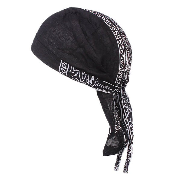 Turban Hat Chemo Cap Muslim Beanie Hair Loss Headscarf Cover Headwear Black