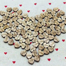 200Pcs Rustic Wooden Love Heart Wedding Table Scatter Wood Top Craft Decora U0X5