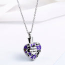 Heart Cremation Urn Charm Pendant For Pet Human Ash Urn Memorial Necklace