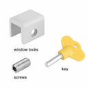 4 Sets Adjustable Sliding Window Locks Stop Aluminum + plastic Door Frame S