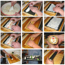 Sushi Rolling Roller Bamboo Material Mat Maker DIY and A Rice Paddle
