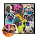 Bulldog 5D DIY Full Round Drill Diamond Painting Rhinestones Decor Handwork