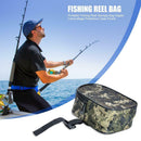 Portable Fishing Reel Storage Bag Digital Camouflage Protective Case Pouch