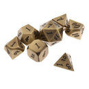 7pcs Zinc Alloy 14mm/0.55'' Dices Set for Dungeons &Dragons RPG MTG Games