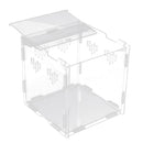 Clear Acrylic Pet Reptile Lizard Transport Breeding Feeding Case 17x17x17cm