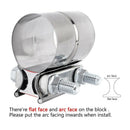 1pc 2.5 Inch 2 1/2 Inch Lap Joint Exhaust Band Clamp-Preformed Stainless St K3L1