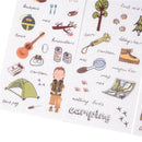 6x Camping Outfit Adhesive Stickers Scrapbooking DIY Decoration Diary StickersJR