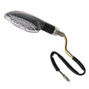 2pcs 12V Carbon Motorcycle Motorbike LED Turn Signal Indicator Light Yellow