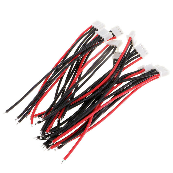 4 Inch Lipo Battery Balance Charger Cable Lead JST XH Plug 1S-4S, Set of 40pcs