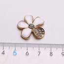 10 Alloy Flatback Rhinestone Flower 26mm Embellishments Flatback Scrapbooking