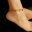 Boho Multi-color Beads Circular Pendant Foot Chain Anklet Women Jewelry Gi BX