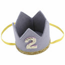 Baby Boy Girl First Birthday Hat Crown Numbers Headband Tiara Party Photo P T8M2
