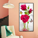 Full Drill Diamond Painting Rose Butterflies Cross Stitch Kit Mosaic Craft