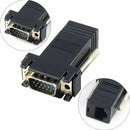 Extender VGA RGB HDB Male To LAN CAT5 CAT6 RJ45 Net Cable Female Adapter M&O