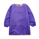 Kids Drawing Long Sleeve Waterproof Painting Apron For Kid M Purple+Red