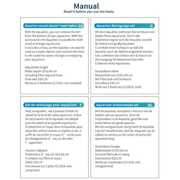 Fishing Tank Cleaning Vacuum Gravel Siphon Cleaner Water Changing Pump