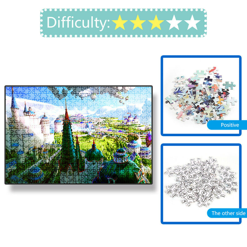 1000pcs DIY Paper Jigsaw Floating Castle Puzzle Assembling Picture Decor