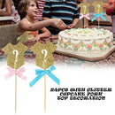 24pcs Glitter Clothes Cupcake Toppers Baby Shower Birthday Party Food Decor