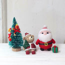 Wool Felt Handmade Poked DIY Non Finish Santa Claus Needle Material Bag Set