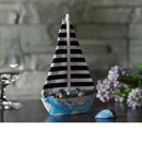 4Pcs Sailing Ship Nautical Wood Ornaments Mediterranean-style Home Decor