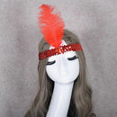 Headband Sequin Showgirl Elastic Feather Costume Headpiece Headband One siz N6O9
