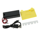 For Micro Bit Kit Silicone Protective Case with Power Supply / Cable Set, Yellow