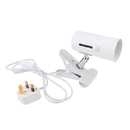 Reptile Lamp Ceramic Heat Light UVB UVA Light Bulb Holder E27 UK Plug White