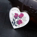 38mm Love Heart Rose Commemorative Coin I Love You Valentines Day Currency