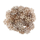 100 Pieces/Pack Wooden Snowflake Embellishments DIY Scrapbooking Crafts