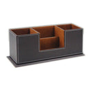 Office Pencil Holder Pu Leather Multifunctional Desk Supplies Organizer for